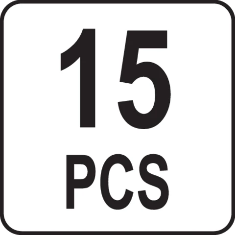 Yato Toya Sa Poland Smūginių trumpų galvučių rinkinys – AS-Drive 1/2", CrMo – 10–27 mm, 15 vnt (YT-10253)