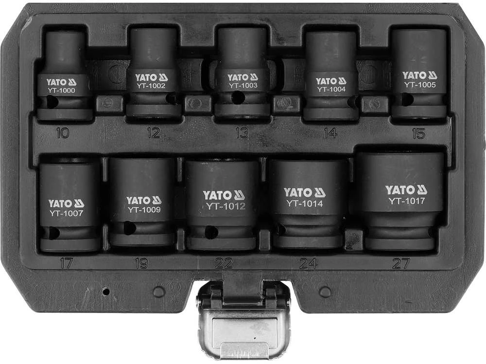 Toya Sa Poland Smūginių trumpų galvučių rinkinys – AS-Drive, CrMo – 1/2", 10 vnt (YT-10252)