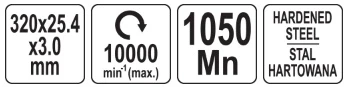FLO Toya Sa Poland Smulkinimo peilis | 320 mm / 25,4 mm (79563)