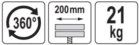 Toya Sa Poland YATO Darbastalio spaustuvas, 200 mm, ketus, YT-6504