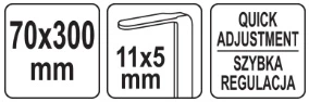 Yato skaidrių spaustukas YT-64320