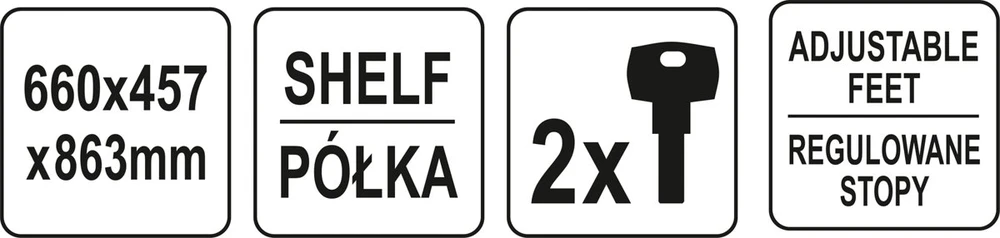 Yato Toya Sa Poland Spintelė dirbtuvėms | 66 x 45.7 x 86.3 cm (YT-08934)