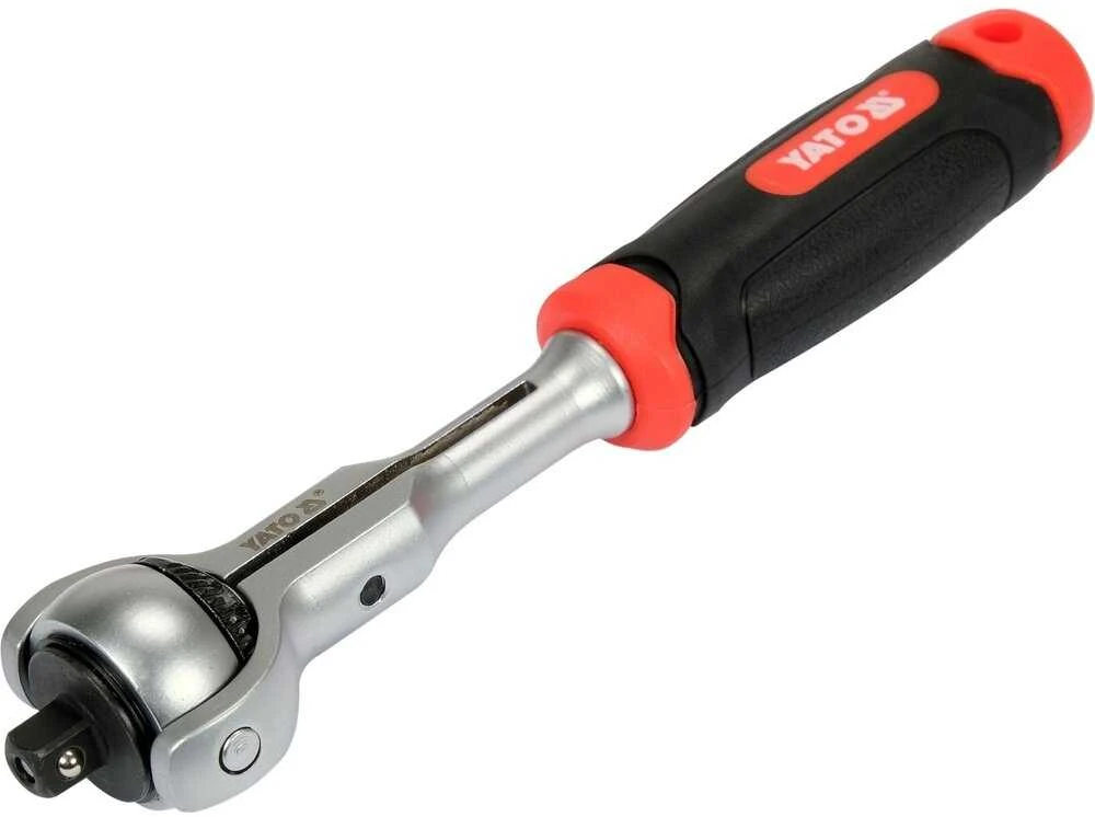 Yato 1/4" terkšlė su besisukančia galvute, 145 mm ilgio, 72 dantų