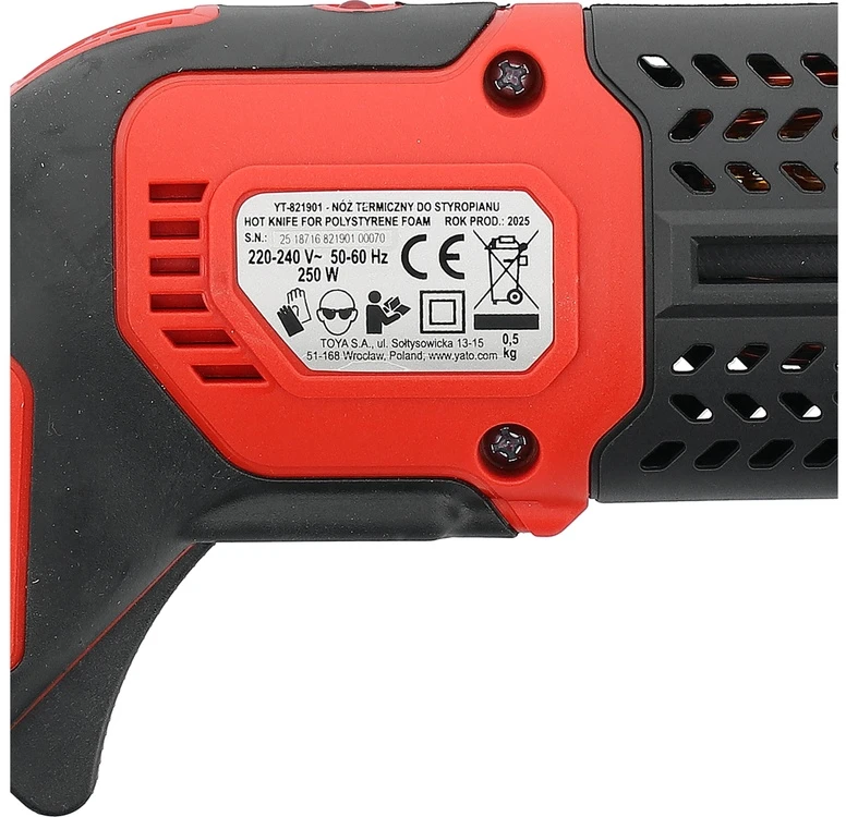 Yato Toya Sa Poland Terminis peilis polistirenui | 250 W | 150–200 mm (YT-821901)