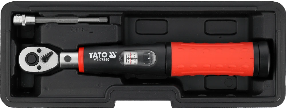 Yato Toya Sa Poland Tikslus dinamometrinio rakto rinkinys | 6,3 mm (1/4") | 5–25 Nm | 11 vnt. (YT-07840)