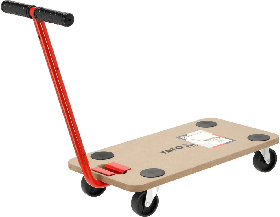 Toya Sa Poland Platforminis vežimėlis su traukos strypu, 200 kg keliamoji galia, MDF platforma, 4 ratų platforminis vežimėlis