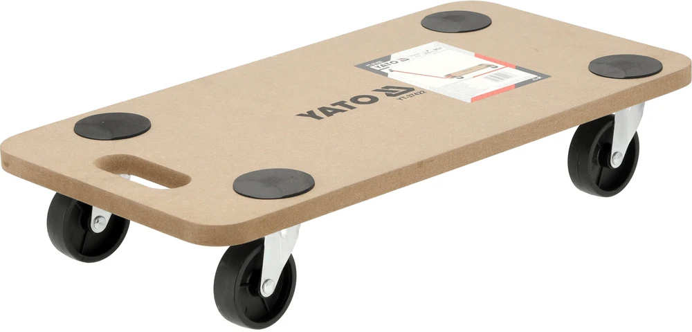 Toya Sa Poland Platforminis vežimėlis su traukos strypu, 200 kg keliamoji galia, MDF platforma, 4 ratų platforminis vežimėlis