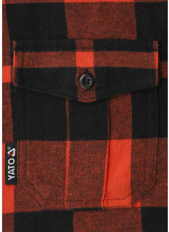 Toya Sa Poland Vyriški flaneliniai marškiniai raudoni | 100% medvilnė | 2XL dydis (YT-78804)
