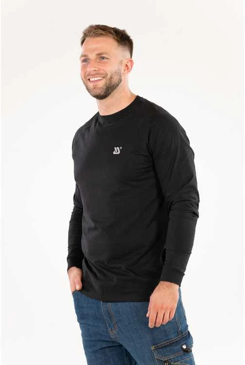 Toya Sa Poland Vyriški marškinėliai ilgomis rankovėmis | juodi | 100% medvilnė | 2XL dydis (YT-78834)