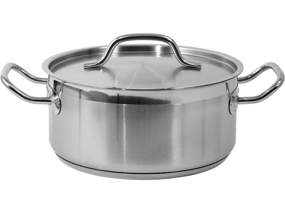 Toya Sa Poland Žemas nerūdijančio plieno puodas su dangčiu | Ø 24 cm | 240 × 110 mm | 5 l (YG-00041)