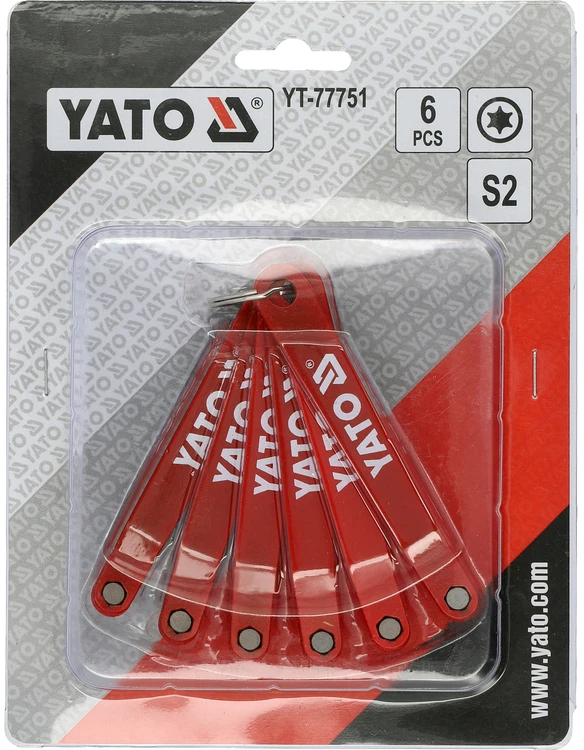 Toya Sa Poland Žemo profilio Torx atsuktuvų rinkinys | T10–T30 | 6 vnt. (YT-77751)