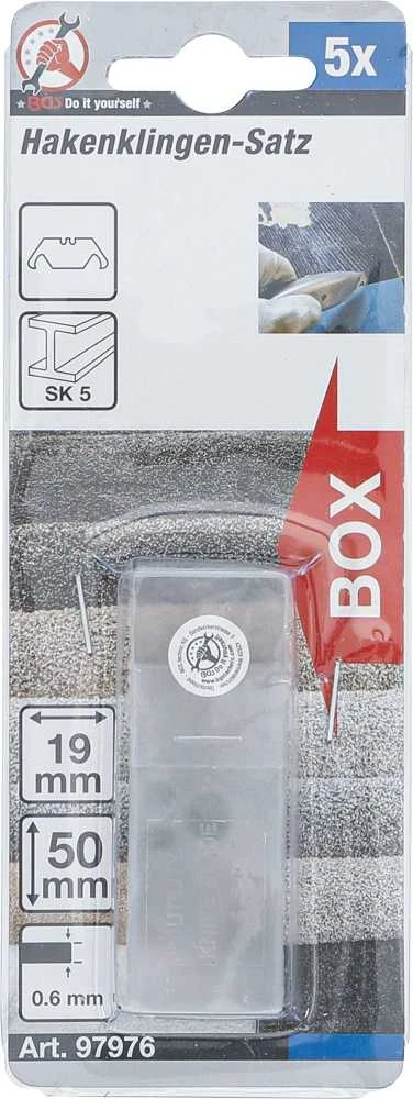Bgs Technic Trapecinių peiliukų rinkinys rinkinys | 19 mm | 5 vnt. (97976)