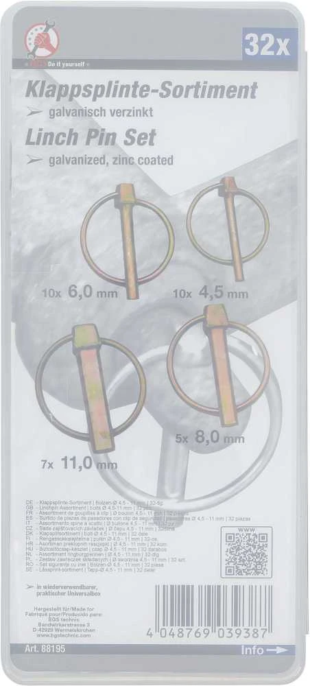 Bgs Technic (Už)kaiščių, kuolelių asortimentas | varžtai Ø 4,5-11 mm | 32 vnt. (88195)