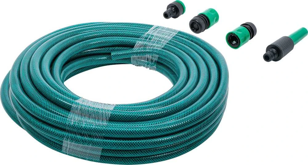 Bgs Technic Vandens žarna | PVC | su purškimo pistoletu ir greitosiomis movomis | 15 m | 6 vnt. (70906)