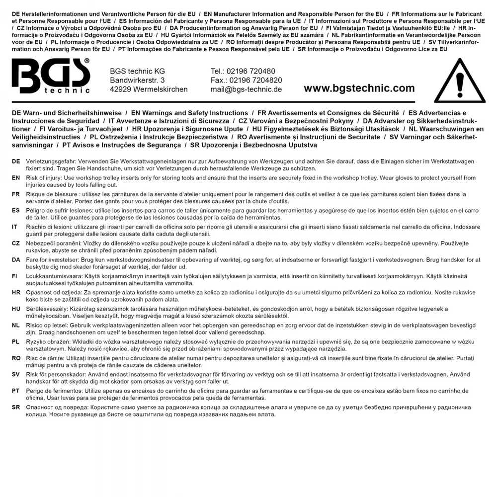 Žalvarinių išmušėjų rinkinys įdėkle | 6–19 mm | 5 vnt. | BGS (74681B)
