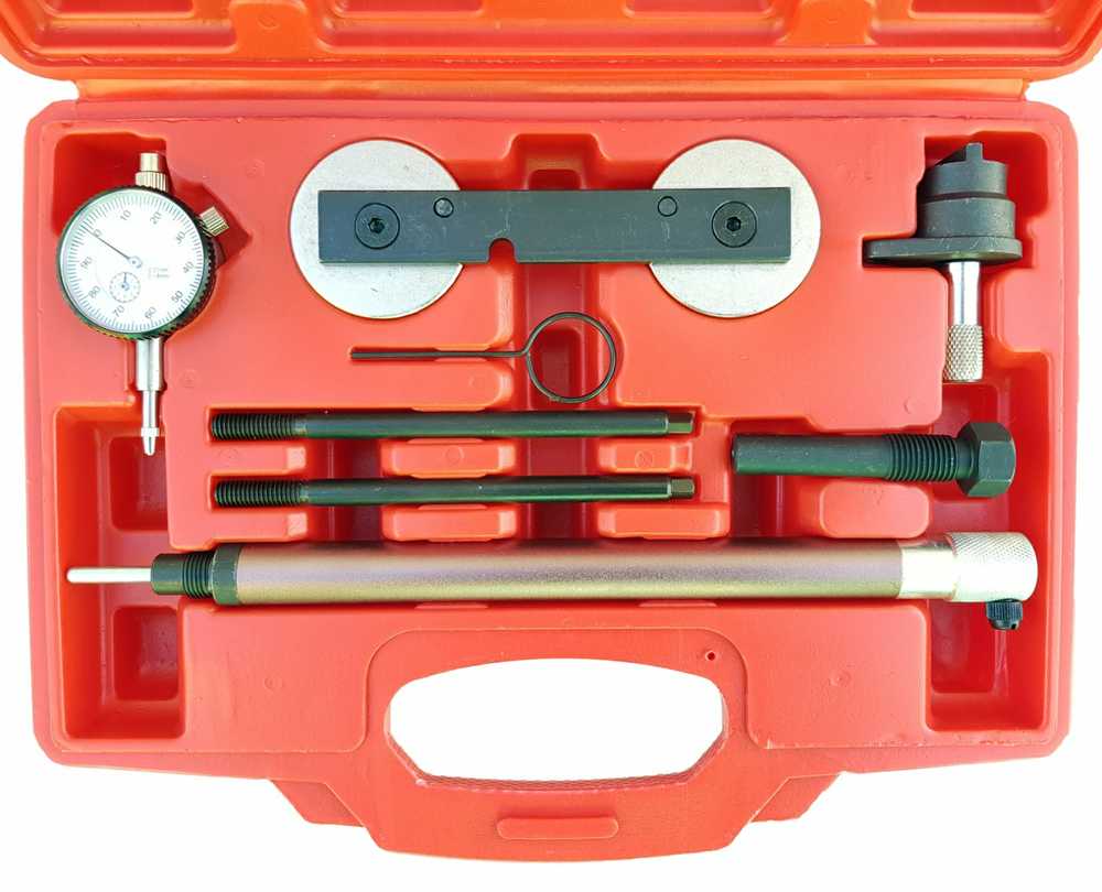 Variklio fiksavimo įrankių rinkinys su indikatoriumi | VAG 1.2 / 1.4 / 1.6 FSI, TSI, TFSI (LX-1104)