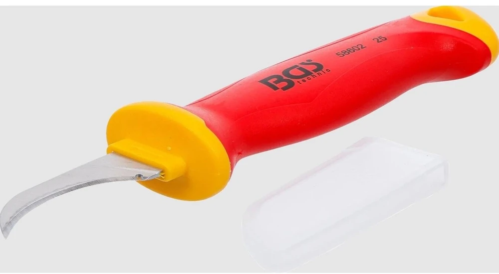 Bgs Technic VDE kabelių peilis su kablio formos geležte | 180 mm (35893)