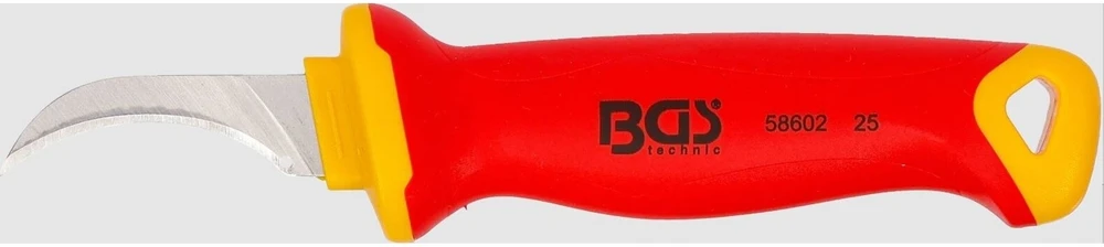 Bgs Technic VDE kabelių peilis su kablio formos geležte | 180 mm (35893)