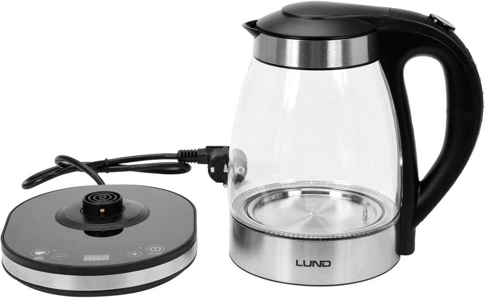 Virdulys LUND ELECTRIC LED STIKLINIS VIRDULIS 1,8L TEMPERATŪROS REGULIAVIMAS