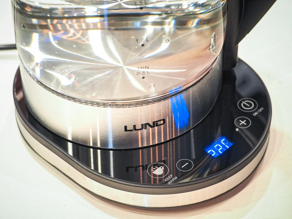 Virdulys LUND ELECTRIC LED STIKLINIS VIRDULIS 1,8L TEMPERATŪROS REGULIAVIMAS