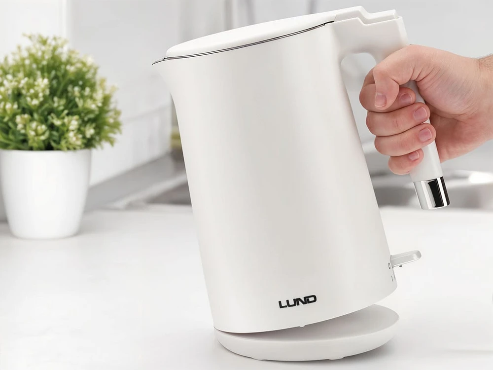 Lund Toya Sa Poland elektrinis virdulys 1,5 l Baltas, vėsus prisilietimas (68207)