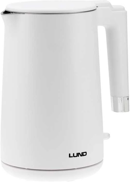 Lund Elektrinis virdulys 1.5L, vėsus paviršius, 2200W, greitas vandens virimas, baltas virdulys