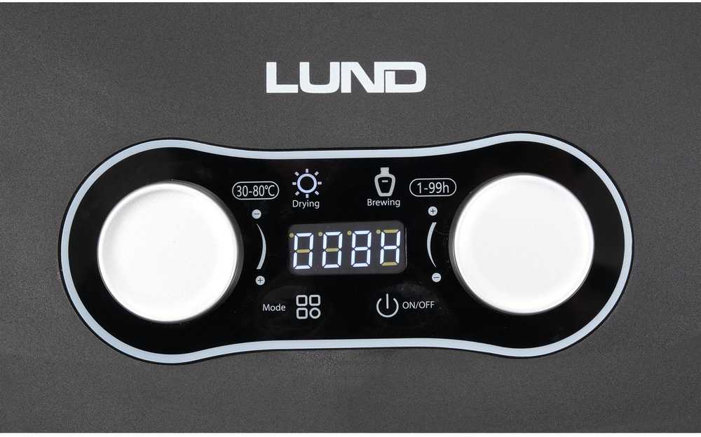 Lund Maisto dehidratorius, vaisiams, daržovėms ir žolelėms, 300W, 5 padėklų maisto džiovintuvas, skaitmeninis temperatūros valdymas