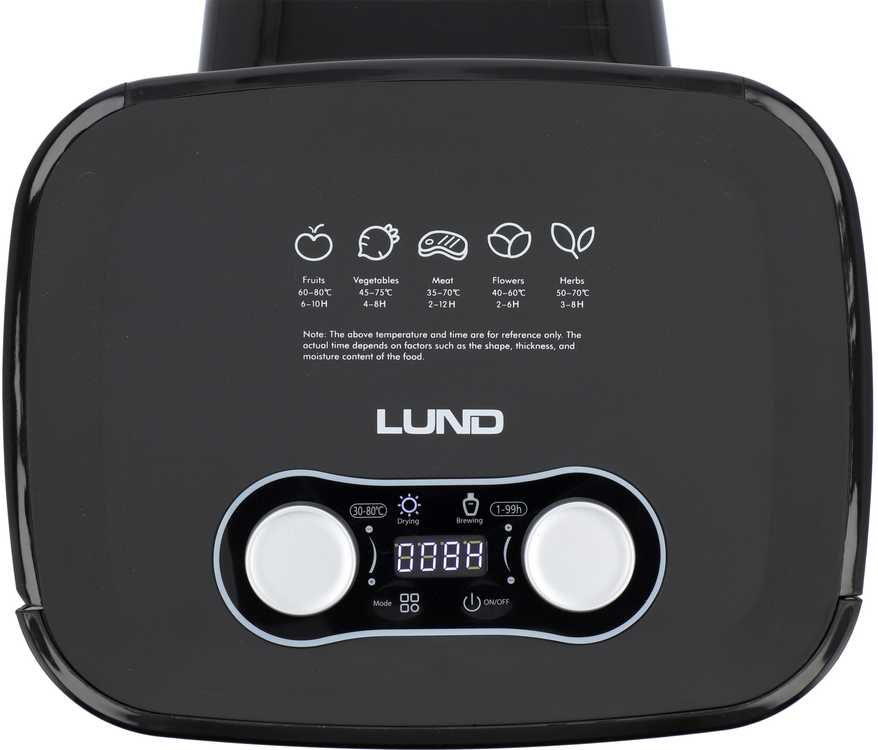 Lund Maisto dehidratorius, vaisiams, daržovėms ir žolelėms, 300W, 5 padėklų maisto džiovintuvas, skaitmeninis temperatūros valdymas