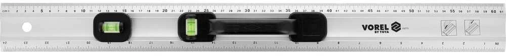 VOREL ALIUMINIO MATUOKLIO RANKENA, 600 mm gradacija, 2 lygiai