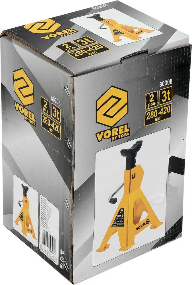 Toya Vorel automobilių padėkliukai 3t 280-420mm rinkinys iš 2 (80308)
