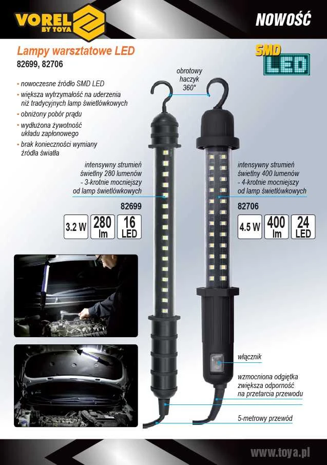VOREL WORKSHOP LAMP SMD LED 3.2W 82699