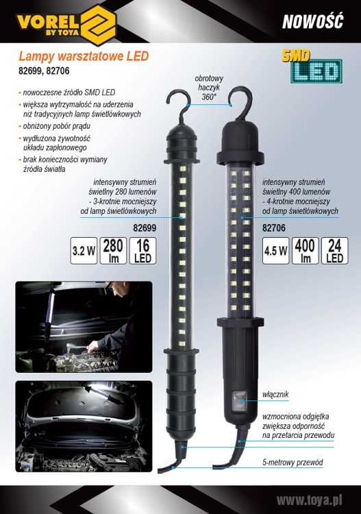VOREL WORKSHOP LAMP LED SMD 4.5W 82706