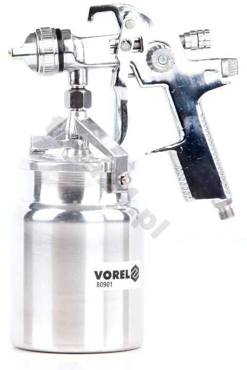 VOREL purškimo pistoletas HVLP 1000ml su apatiniu indu 80901