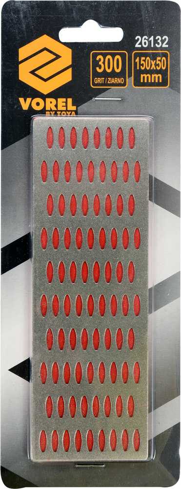 Vorel Toya Sa Poland Galąstuvas deimantinis | perforuota plokštelė | 150 X 50 mm | P 300 (26132)