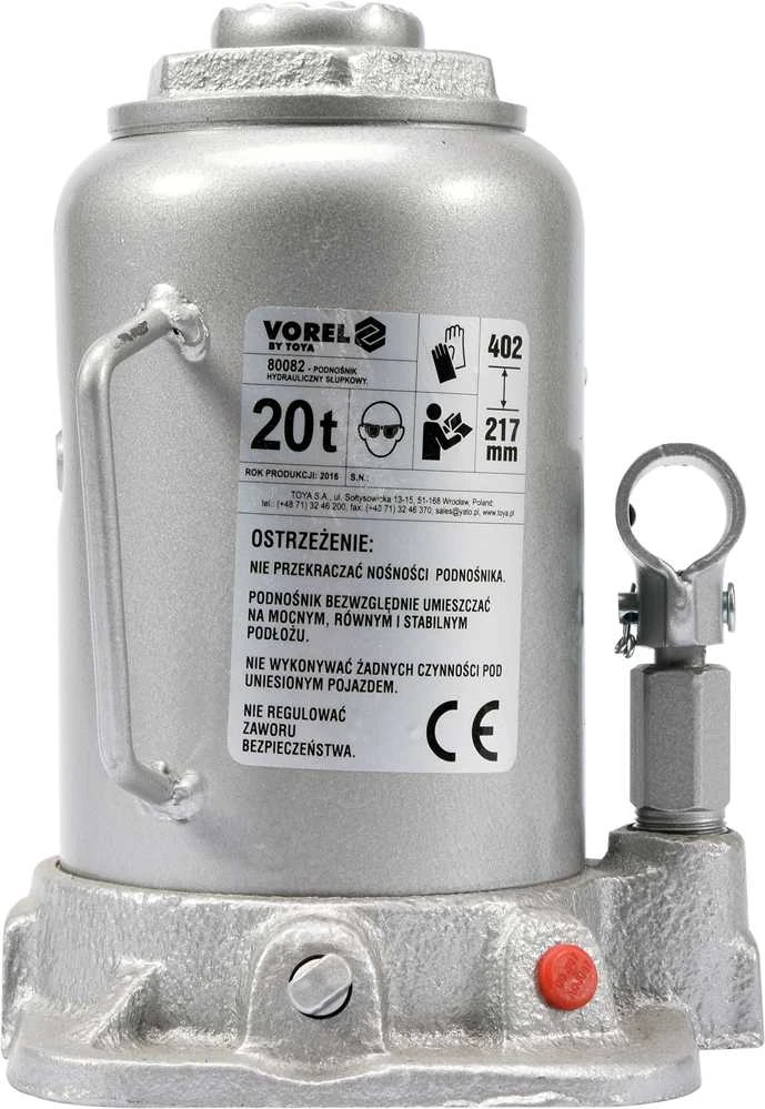 VOREL DŹWIGNIK TŁOKOWY HYDRAULICZNY 20T 217 - 402mm 80082
