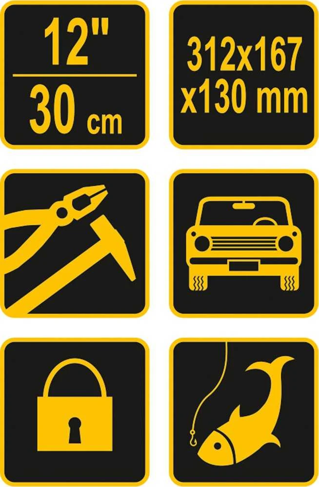 Vorel Toya Sa Poland Įrankių dėžė plastikinė | 12" (78811)
