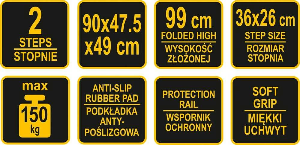 VOREL Dviejų pakopų pratęsiamos kopėčios