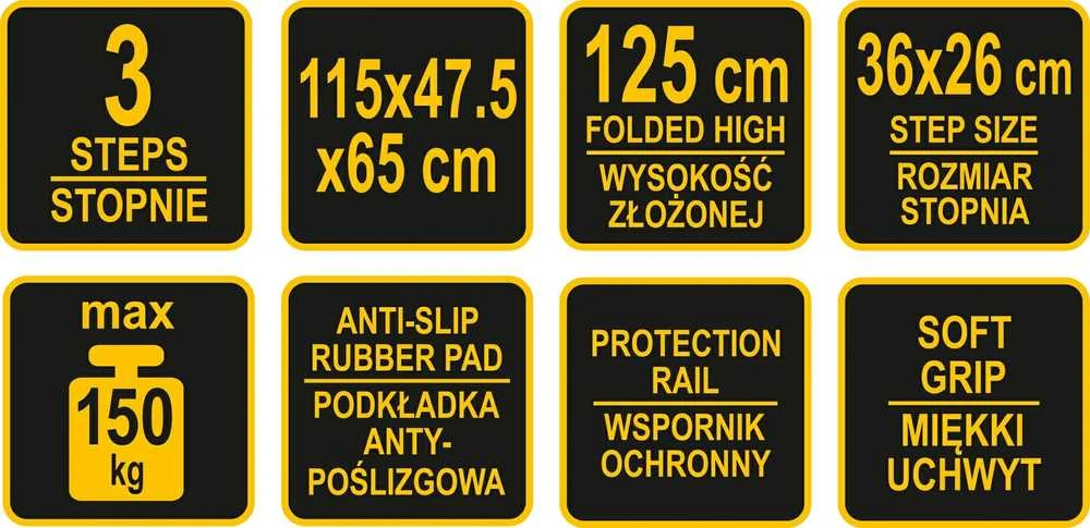 VOREL kopėčios 3 pakopų 17733