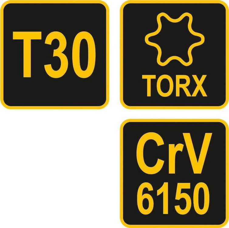 Toya Sa Poland L tipo atsuktuvas su rankena | T-Star (Torx) | T30 (56635)