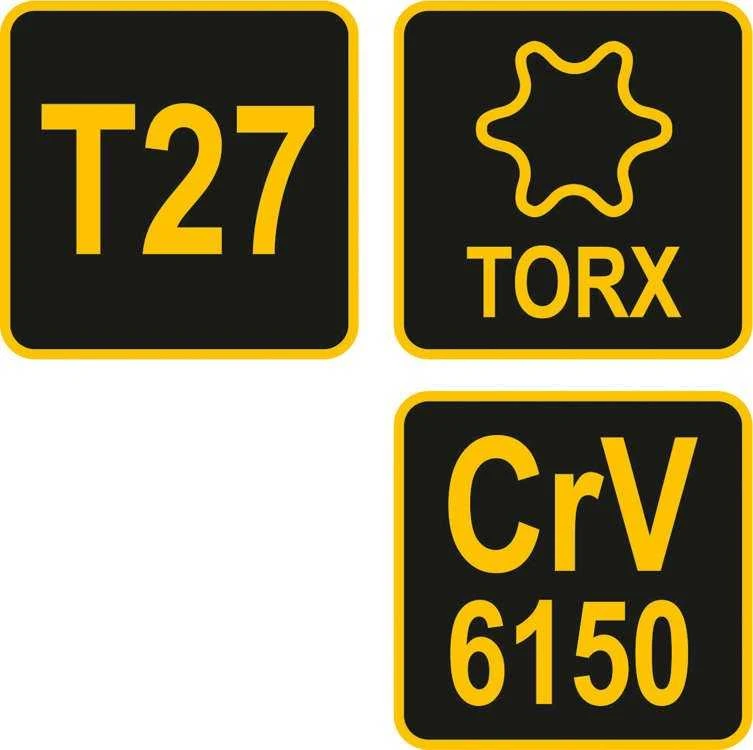 Toya Sa Poland L tipo atsuktuvas su rankena | T-Star (Torx) | T27 (56634)