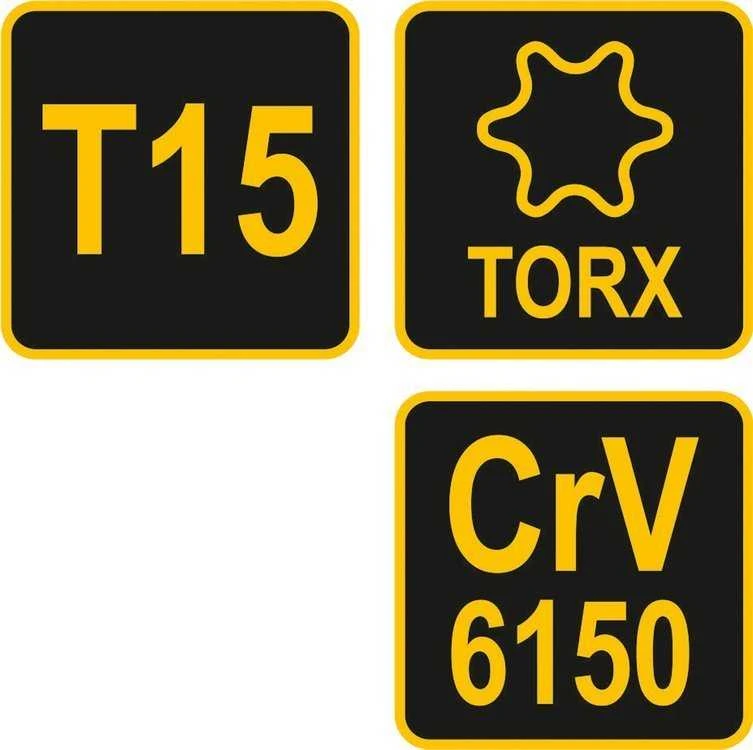 Toya Sa Poland L tipo atsuktuvas su rankena | T-Star (Torx) | T15 (56631)