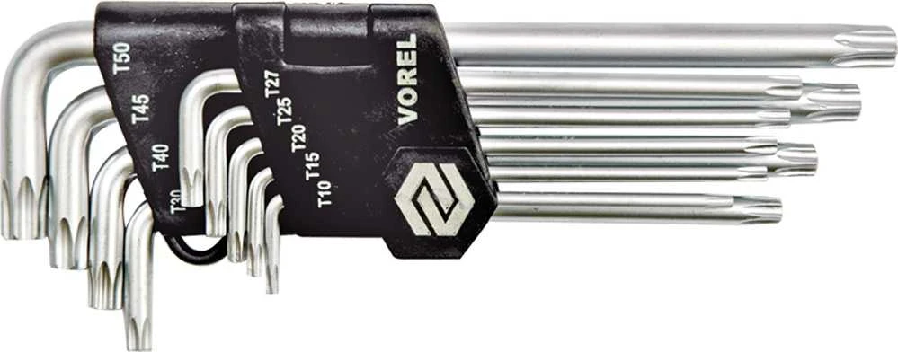 Vorel TORX T10-T50 raktų rinkinys - 9 vnt