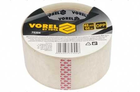 VOREL PP pakavimo juosta skaidri 48 mm x 66 m