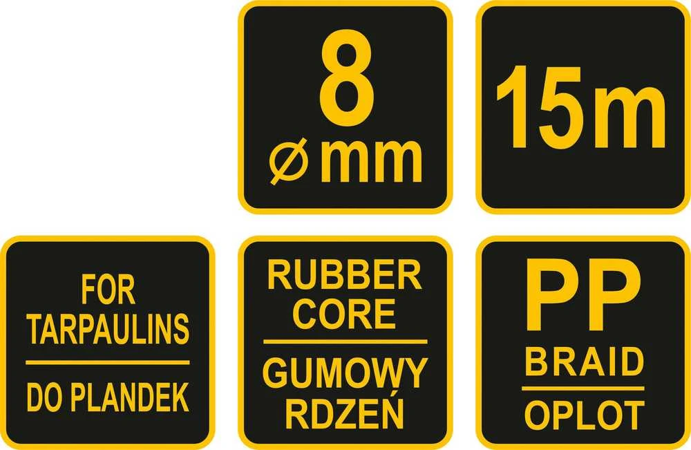 VOREL RUBBER W OPLOCIE BUČIAMS 8mm x 15m