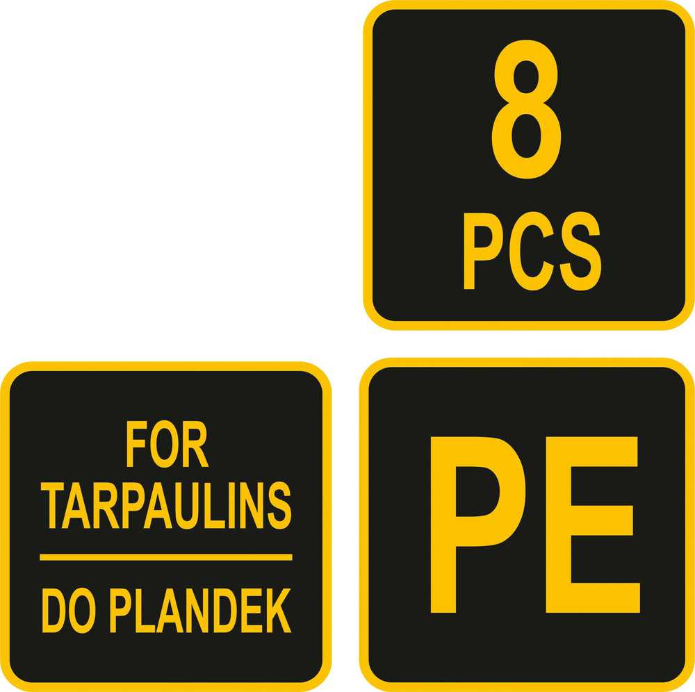 Vorel Toya Sa Poland Plastikiniai klipsai / laikikliai | Tentų / palapinių tvirtinimui | 8 vnt. (85174)