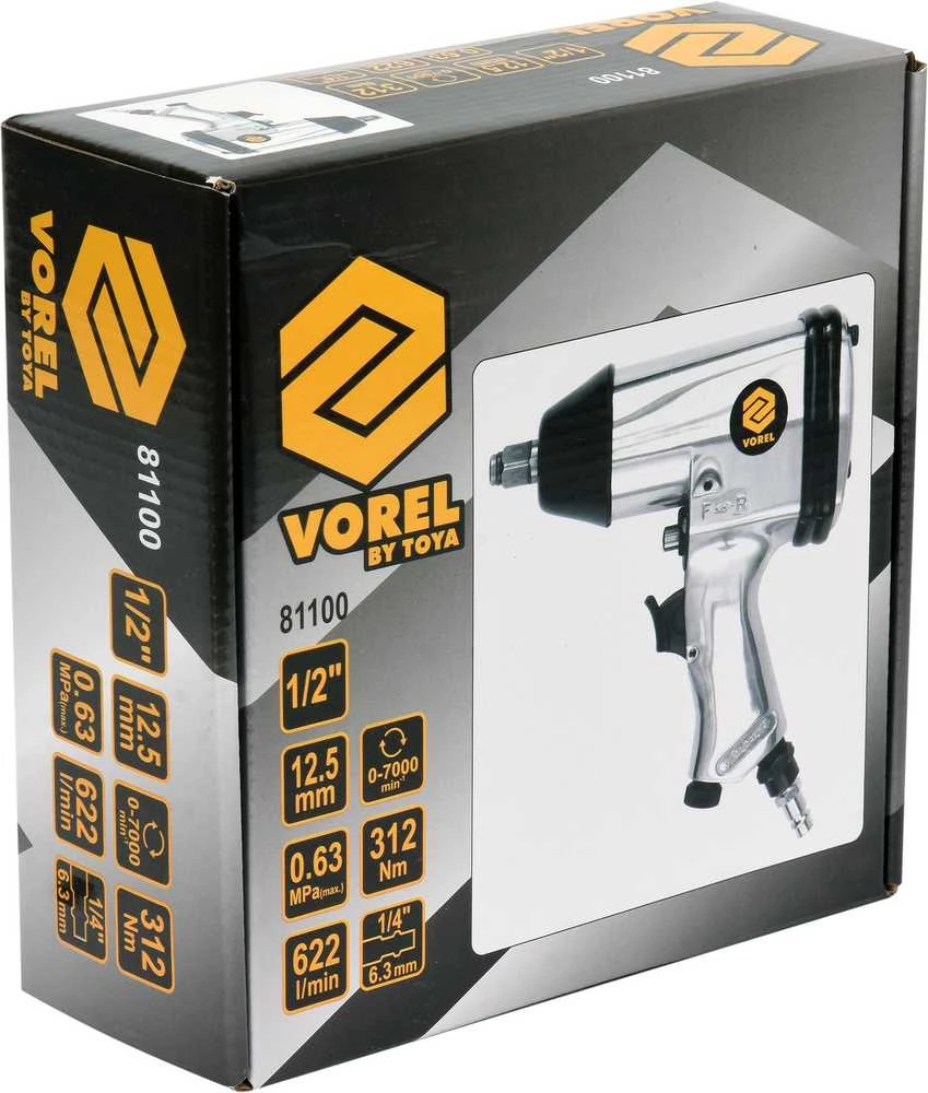 VOREL KLUCZ pneumatinis UDAROWY 1/2" 340Nm 81100