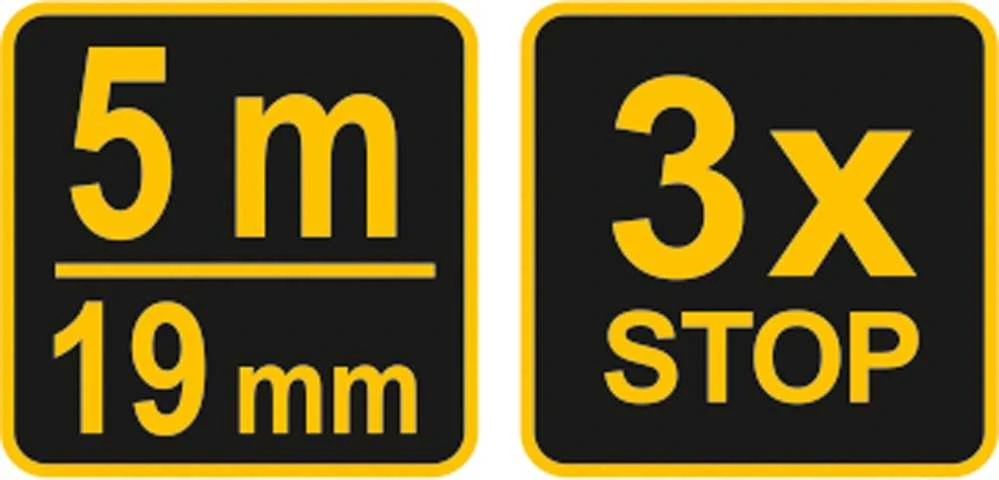 VOREL VALČIAVIMO MATAVIMAS SU GUMINIU dangteliu 5m x 19mm