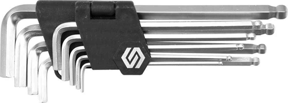 VOREL Šešiakampiai raktai / Šešiakampiai / 2,5-10 mm, 9 dalių rinkinys. Rutuliniai antgaliai 56475