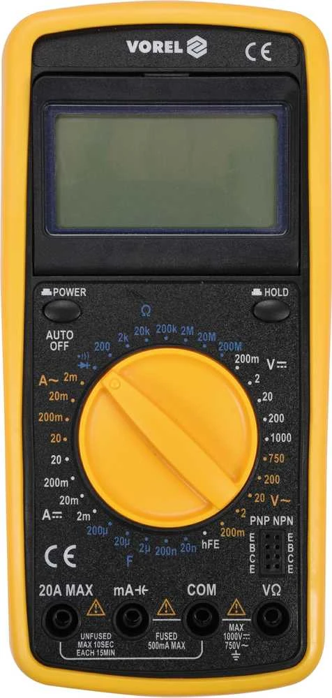 Toya Sa Poland Skaitmeninis daugiafunkcis multimetro testeris | LCD ekranas | AUTO-OFF (81775)