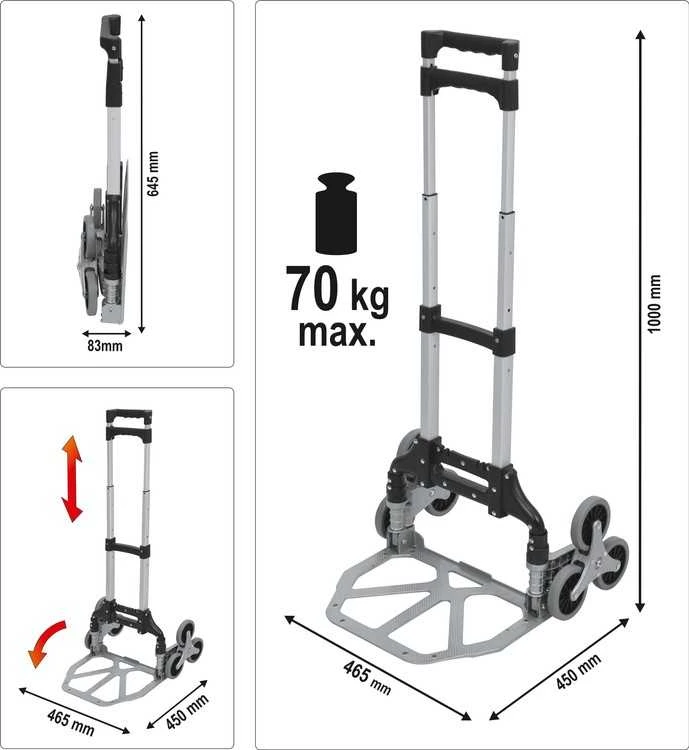 Toya Sa Poland Transportavimo vežimėlis laiptais | keliamoji galia 70 kg (78662)